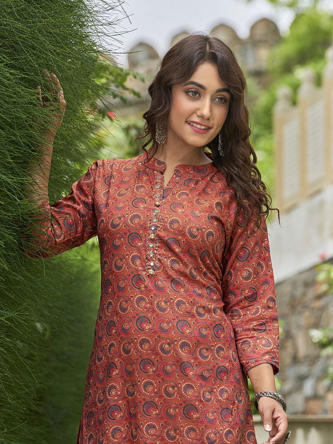 Rimzim V 1 Regular Wear Printed Kurti With Bottom Collection